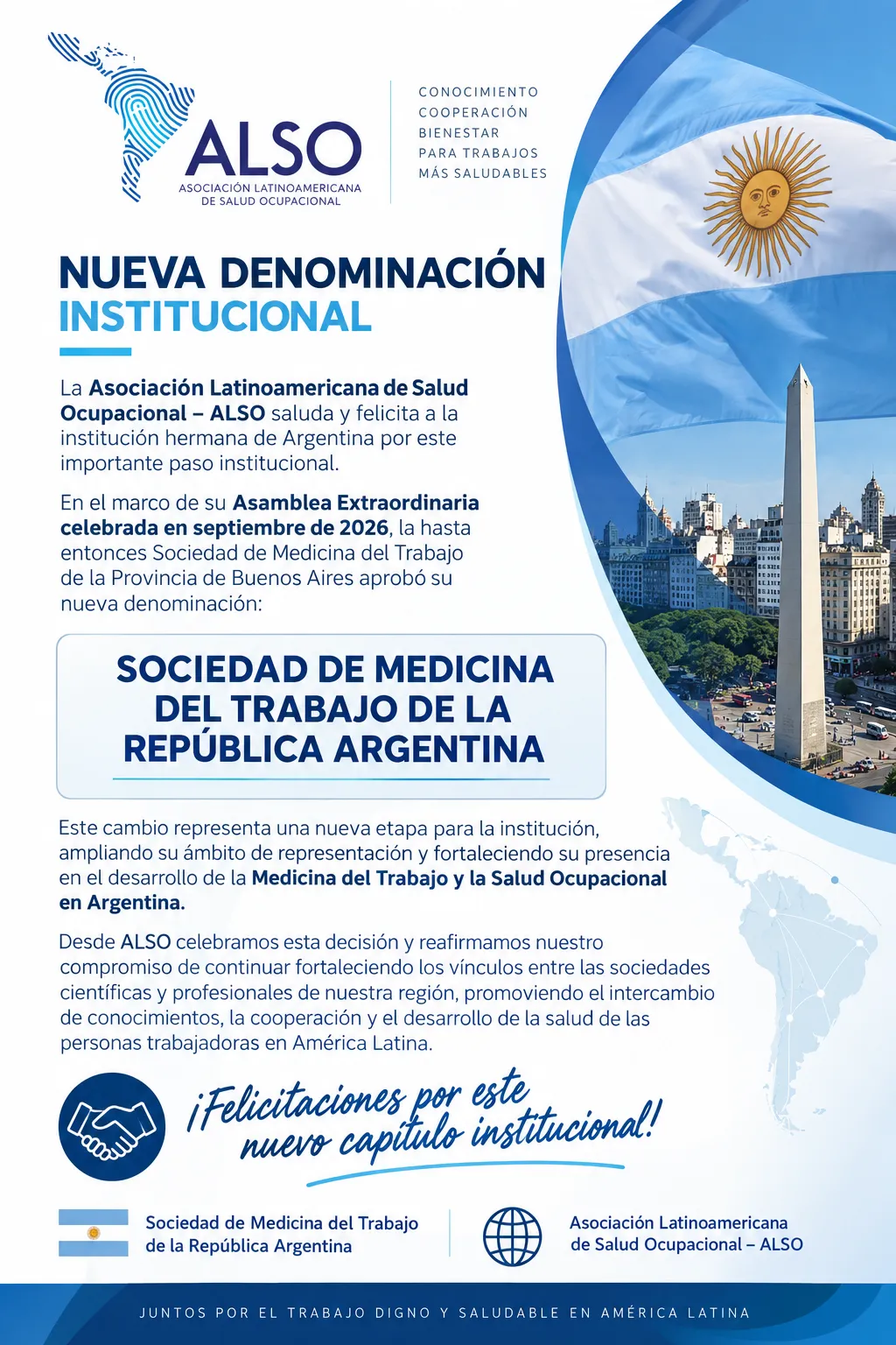 NUEVA DENOMINACION DE LA SOCIEDAD DE MEDICINA DEL TRABAJO ARGENTINA