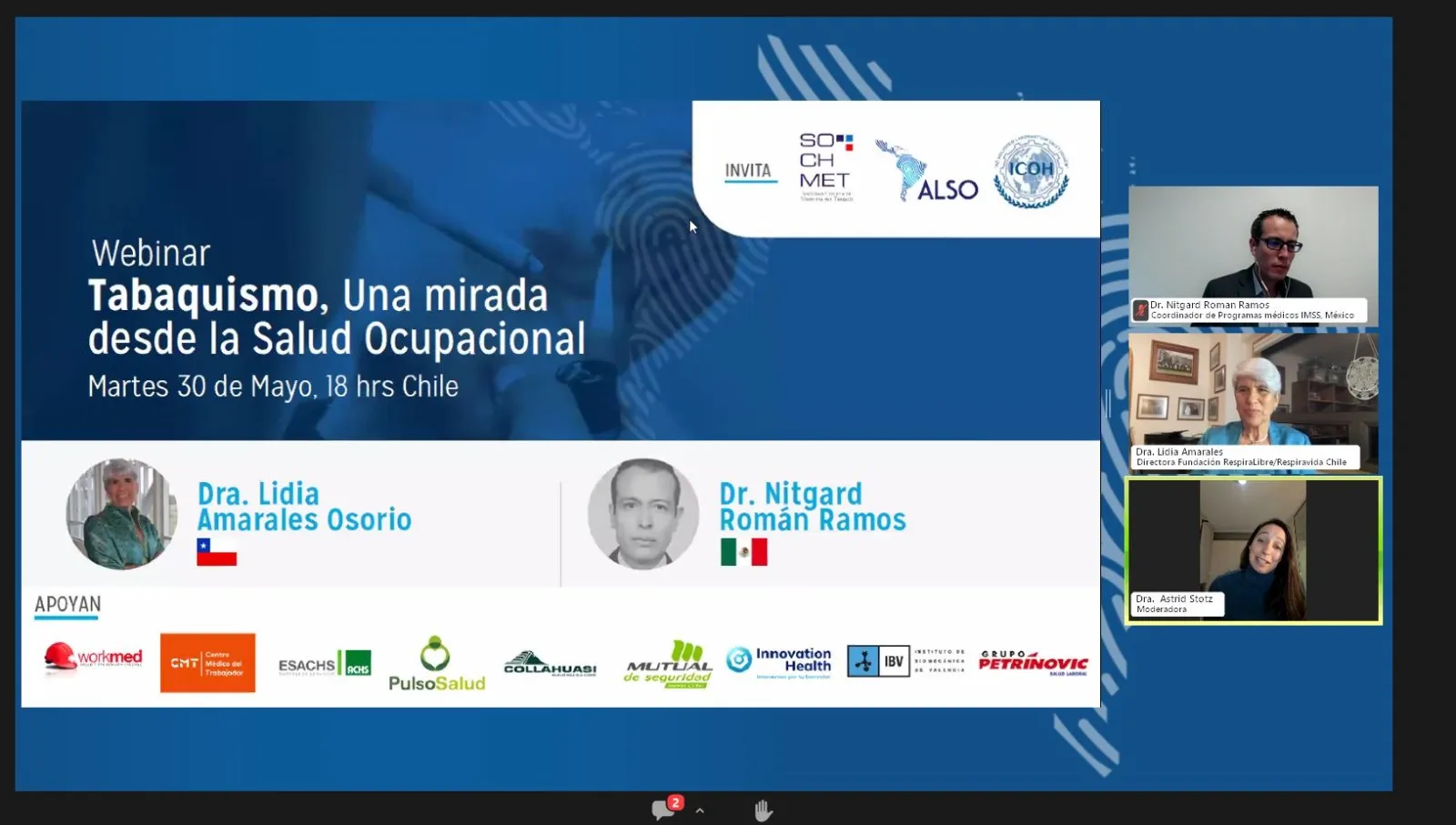 Un Éxito el Webinar «Tabaquismo: una mirada desde la Salud Ocupacional» en el Día Mundial sin Tabaco